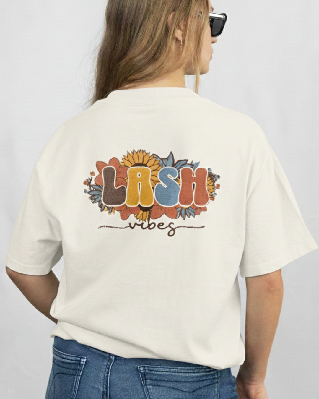 T-SHIRT OVERSIZED PREMIUM - LASH VIBES GIRASSOL