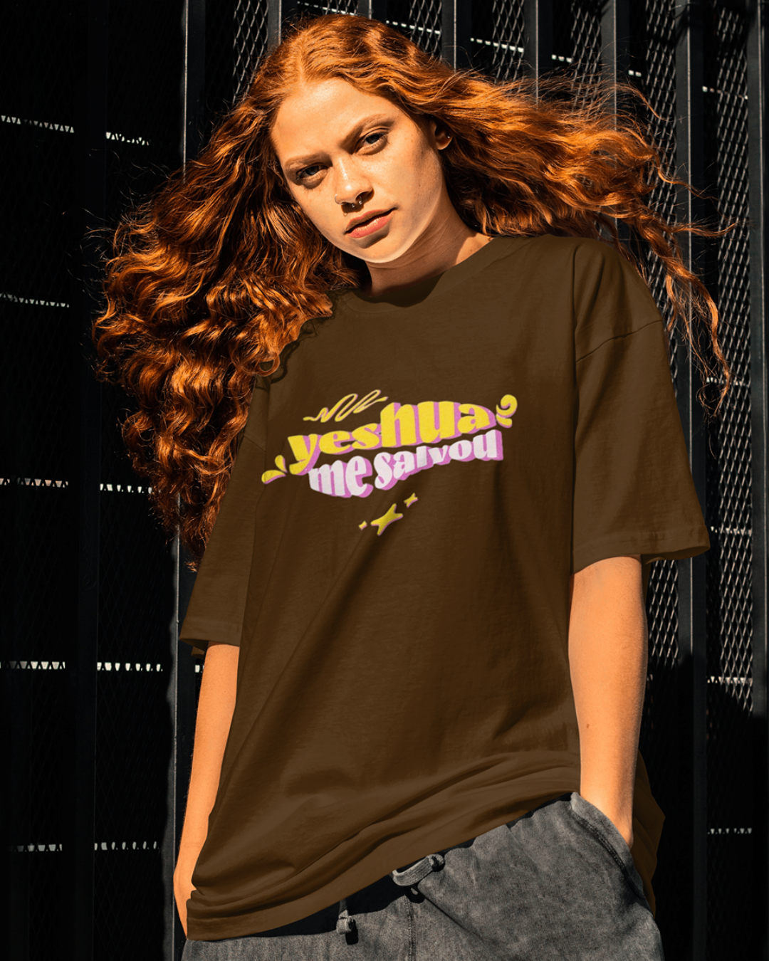 T-SHIRT OVERSIZED PREMIUM - YESHUA ME SALVOU