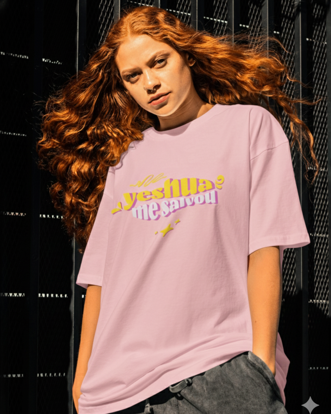 T-SHIRT OVERSIZED PREMIUM - YESHUA ME SALVOU