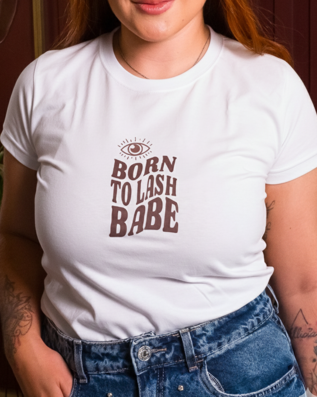 T-SHIRTS BABY LOOK - BORN TO LASH