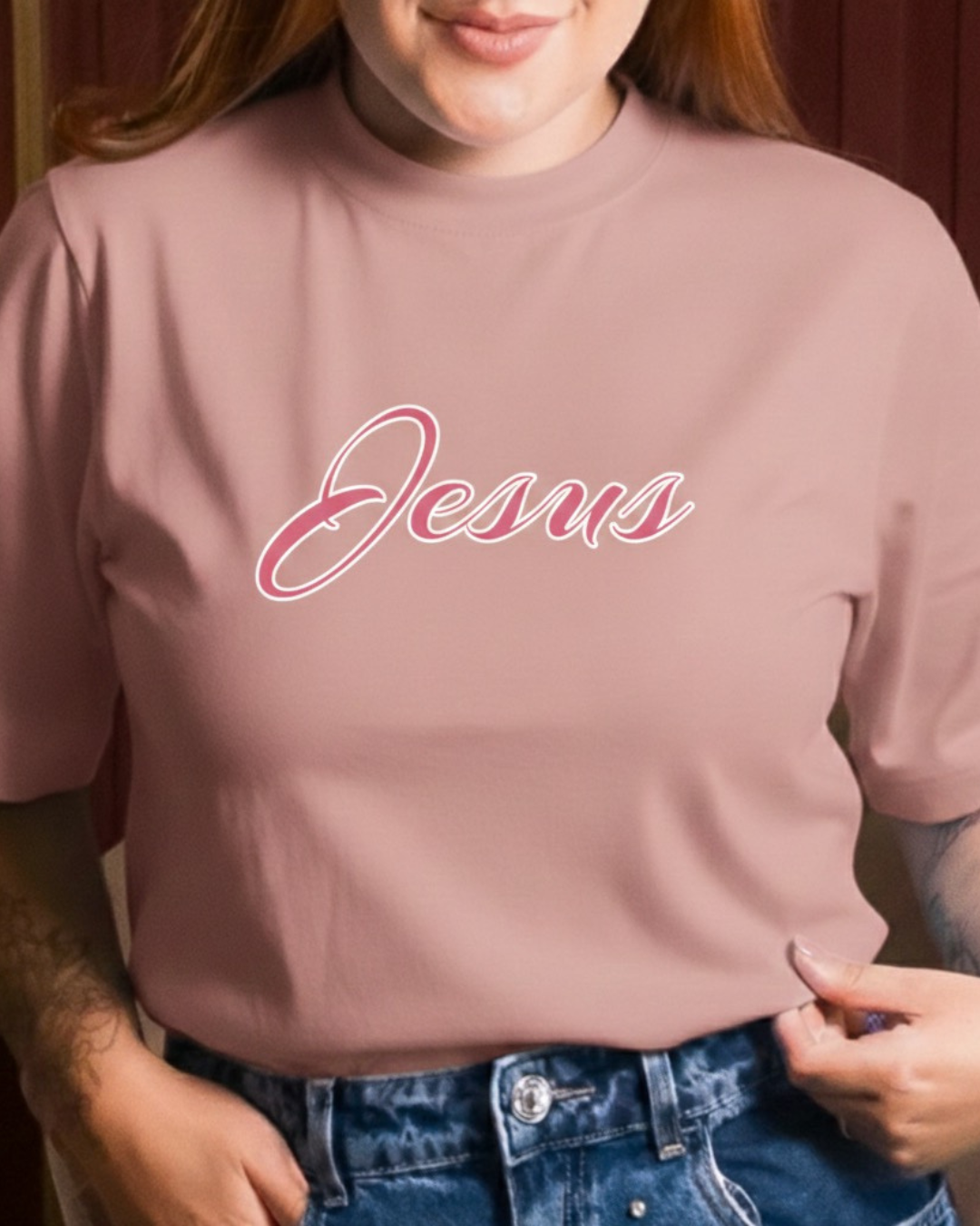T-SHIRT PREMIUM -Crista Oversized Feminina - ELE ME ESCOLHEU 100% Algodao 30.1 Penteado