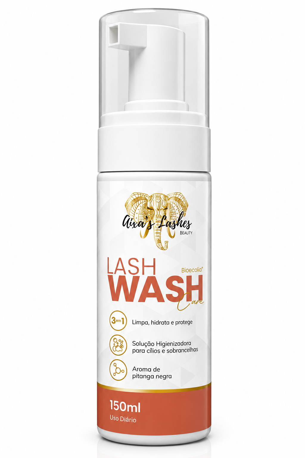 PRÉ VENDA LASH WASH CARE PUMP - Espuma de limpeza de uso diário