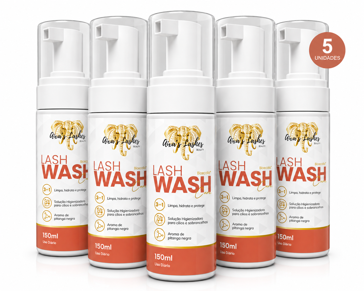 PRÉ VENDA LASH WASH CARE PUMP - Espuma de limpeza de uso diário