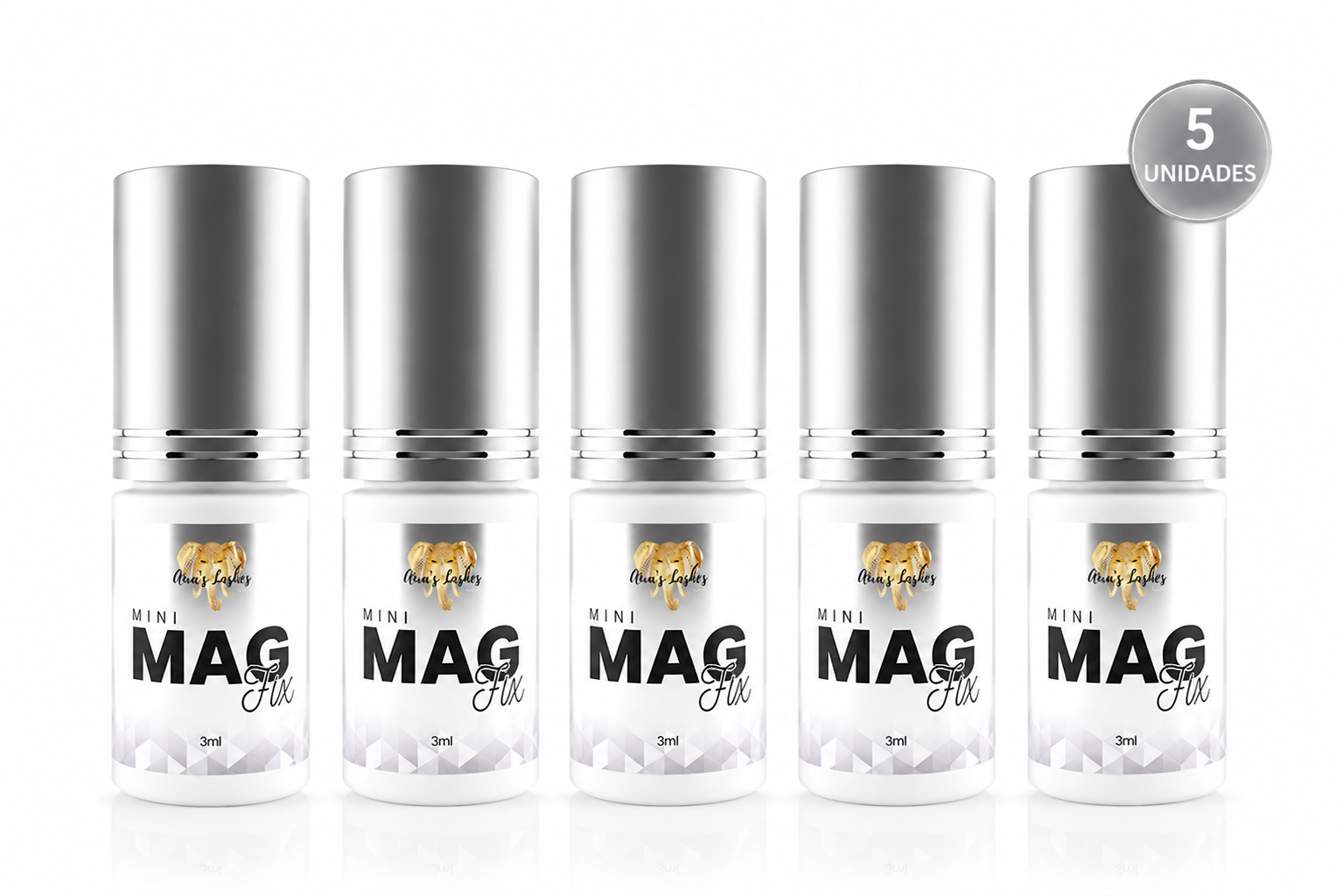 KIT MAG FIX 3ML – Cola para extensão de cílios Umidade Adaptável Premium