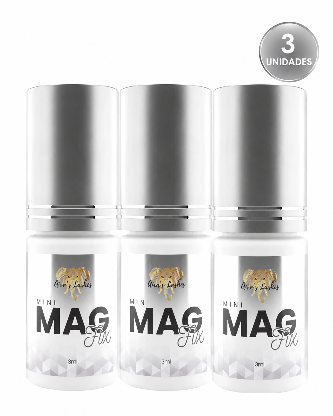 KIT MAG FIX 3ML – Cola para extensão de cílios Umidade Adaptável Premium