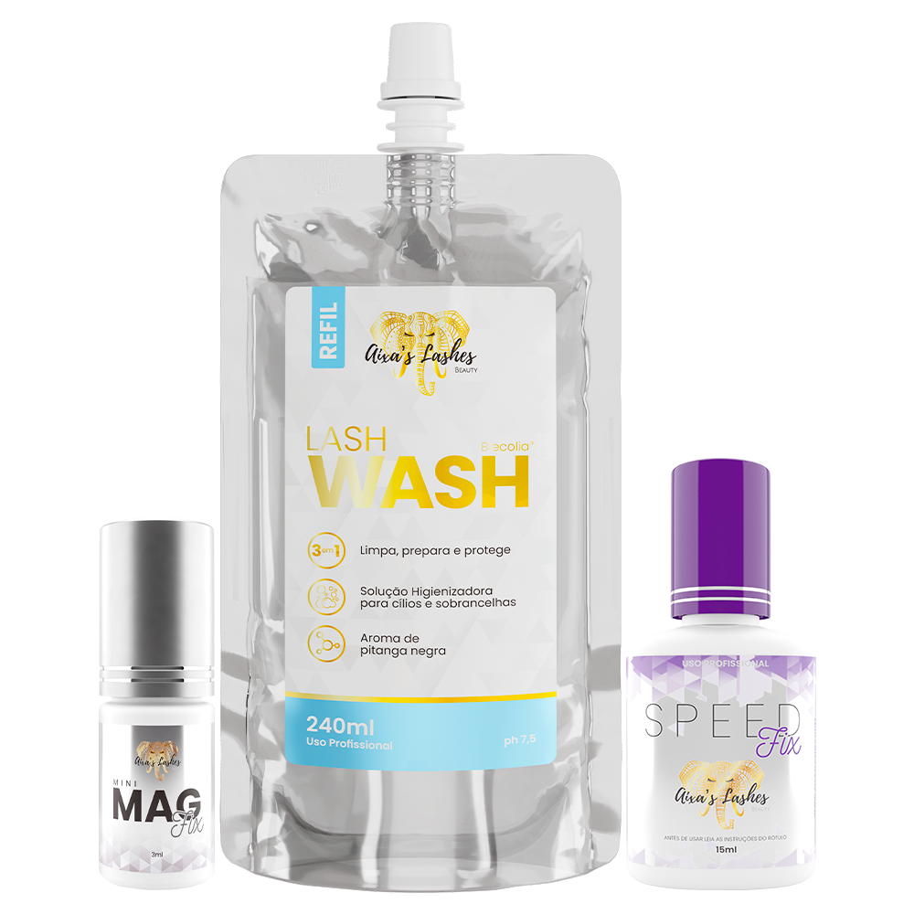 Kit Magnético Pro | 1 Mag 3ml + 1 Lash Wash + 1 Speed