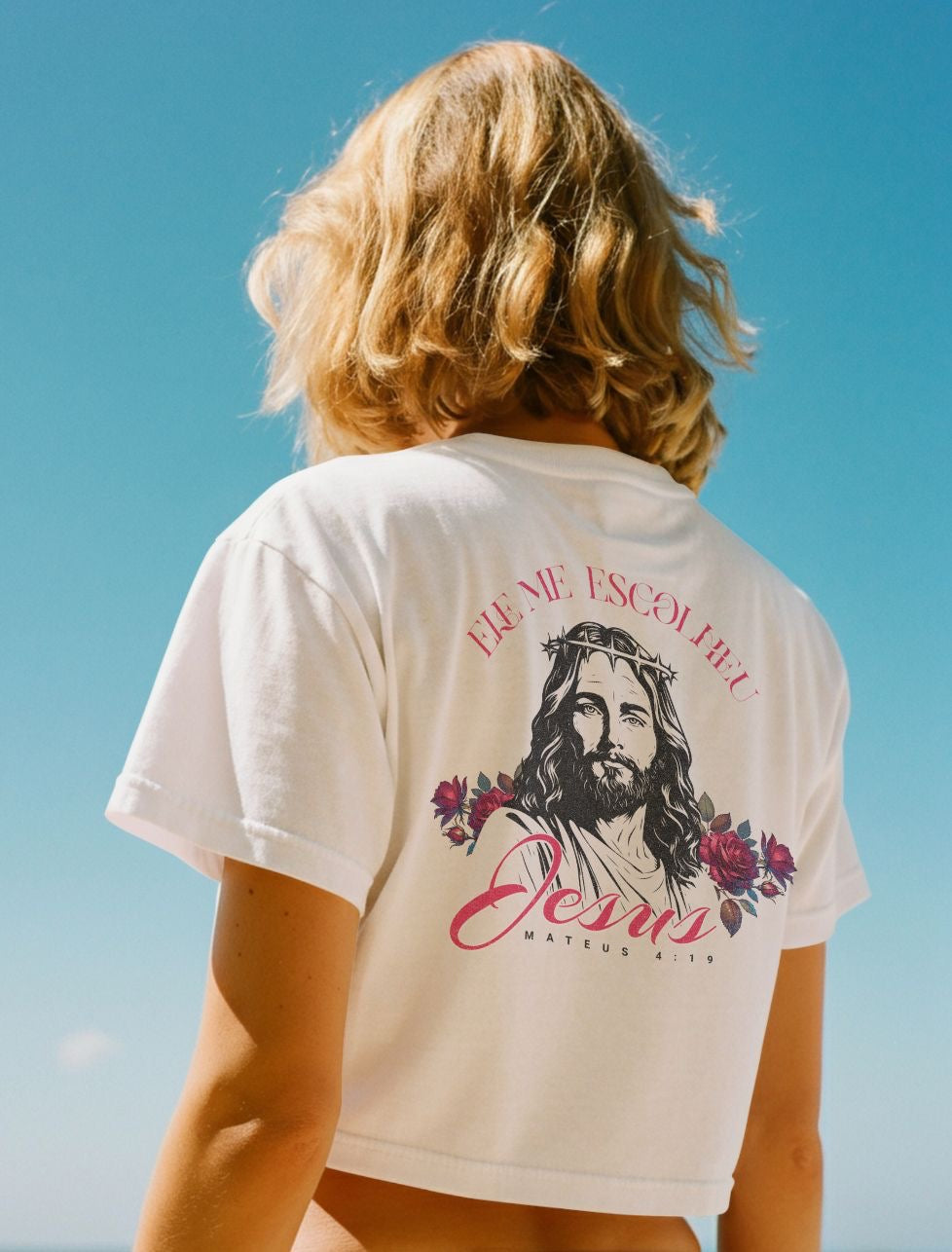 T-SHIRT PREMIUM -Crista Oversized Feminina - ELE ME ESCOLHEU 100% Algodao 30.1 Penteado