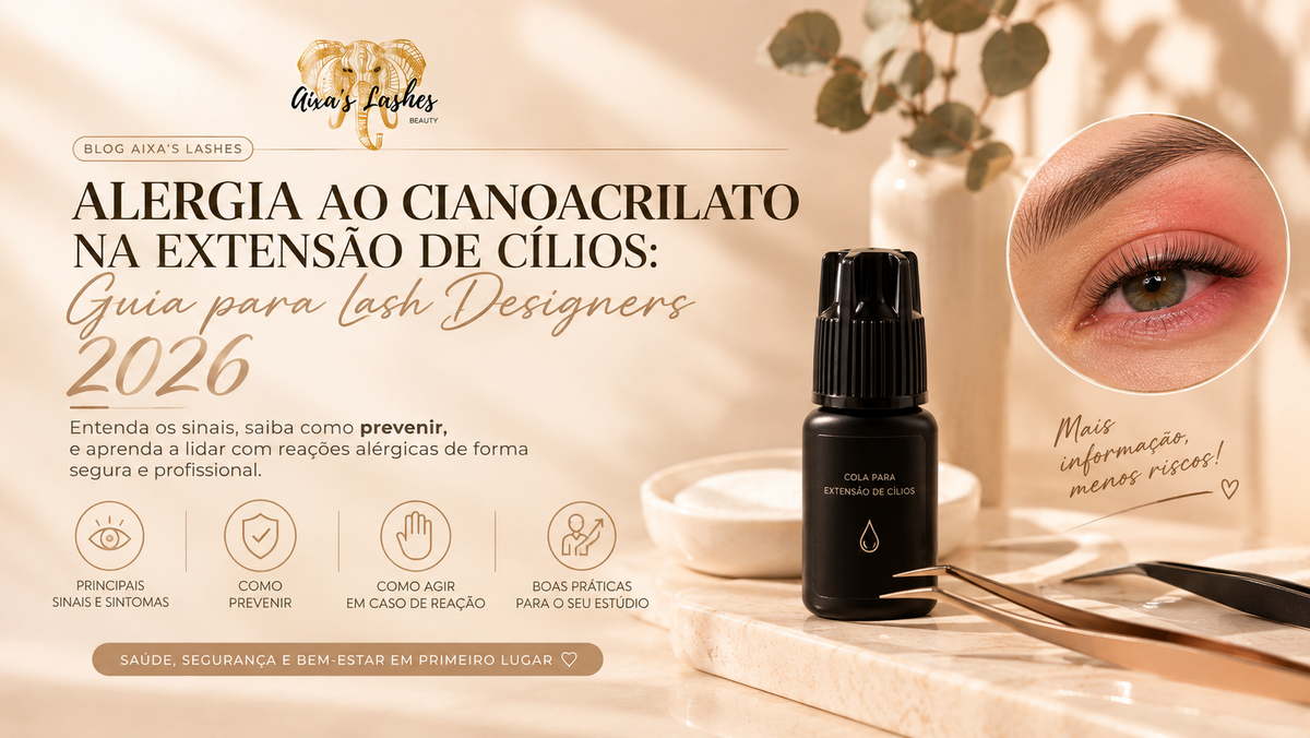 Alergia ao Cianoacrilato na Extensão de Cílios: Guia para Lash Designers 2026