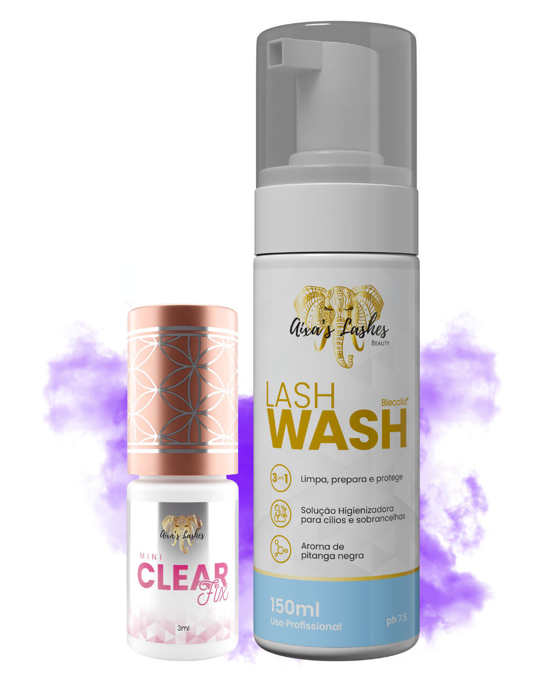 Clear 3ml + Lash Wash (Pump) + ÓCULOS DE SOL