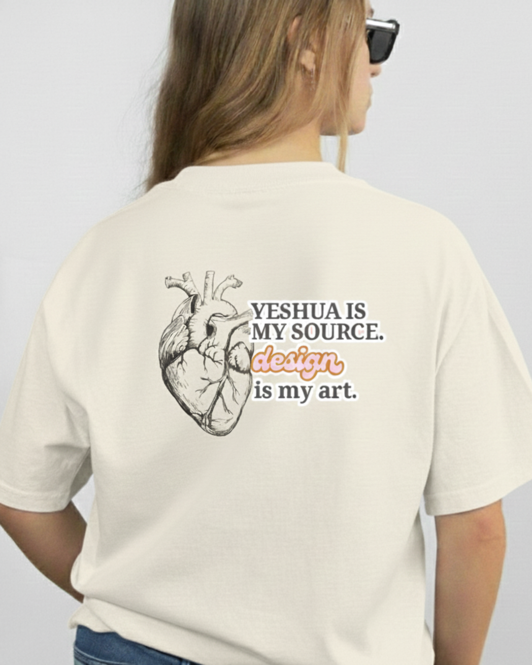 T-SHIRT OVERSIZED PREMIUM -  YESHUA IS MY SOURCE