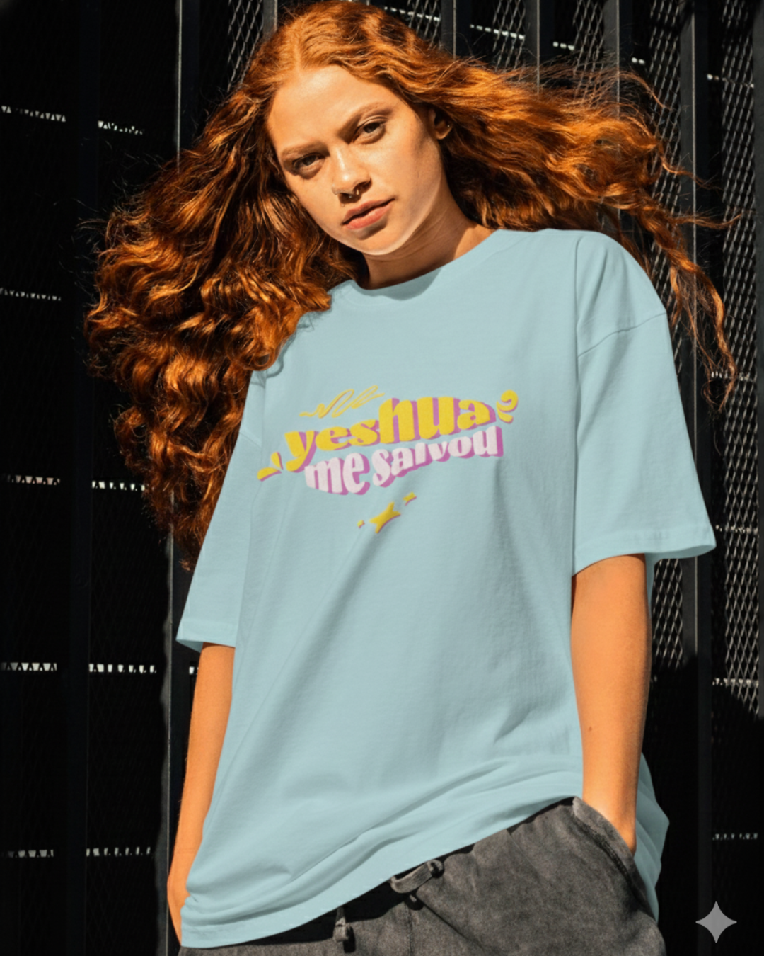 T-SHIRT OVERSIZED PREMIUM -  YESHUA ME SALVOU