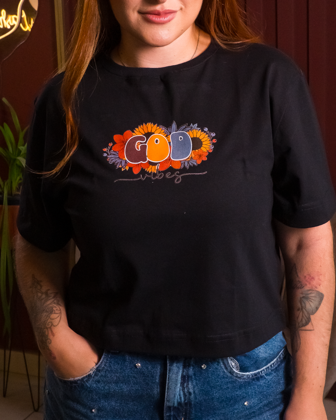 CROPPED OVERSIZED PREMIUM -  GOD VIBES