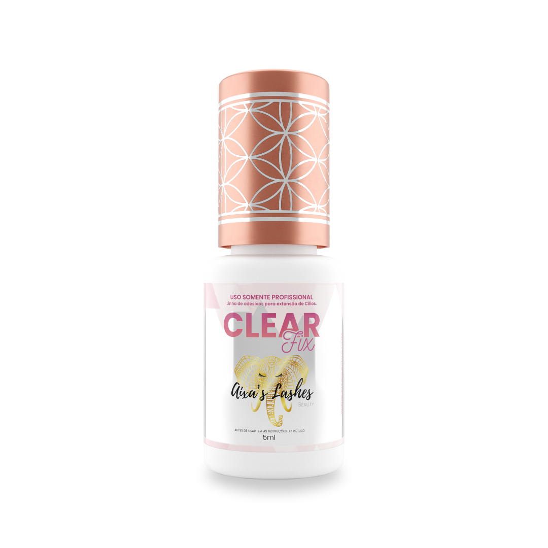 CLEAR FIX – Cola transparente para extensão de cílios – Umidade Média