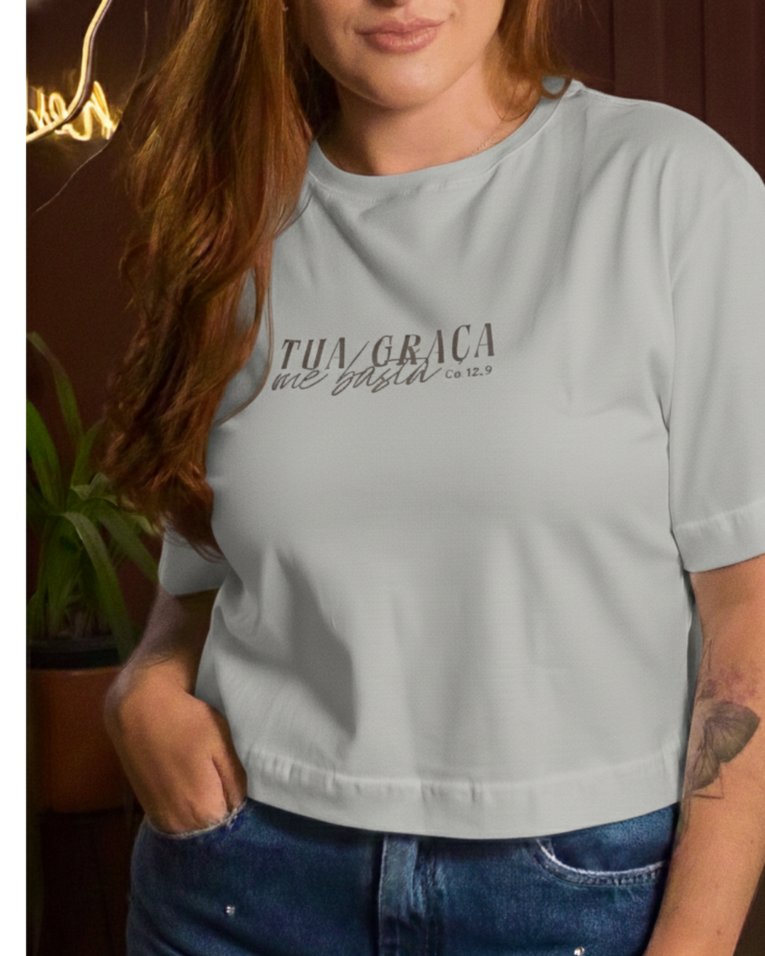 CROPPED OVERSIZED PREMIUM -  TUA GRAÇA ME BASTA