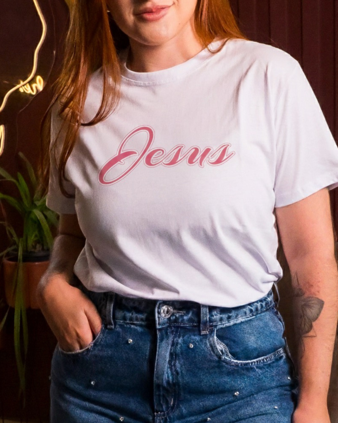 T-SHIRT PREMIUM -Crista Oversized Feminina - ELE ME ESCOLHEU 100% Algodao 30.1 Penteado