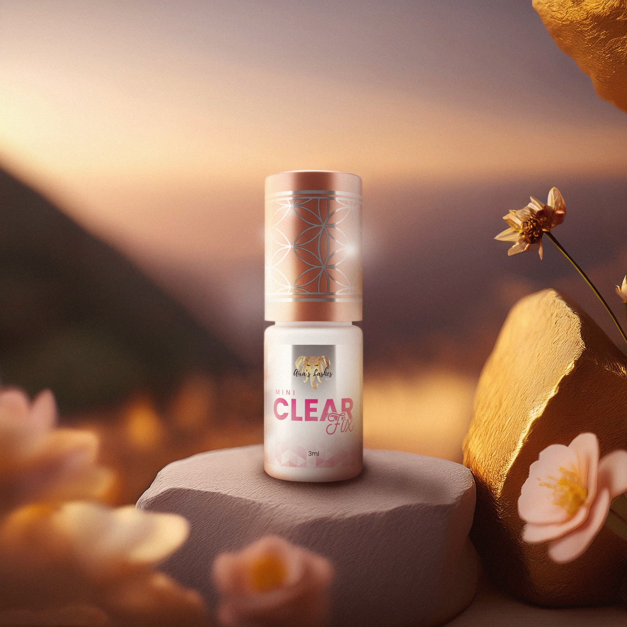 CLEAR FIX – Cola transparente para extensão de cílios – Umidade Adaptável Premium