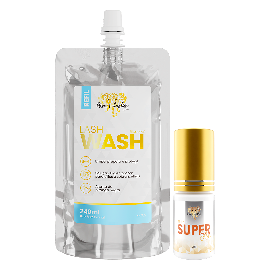 Lash Wash Refil 240ml + Cola Super Fix 3ml